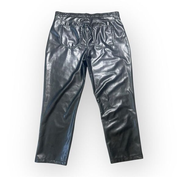 Abercrombie & Fitch Vegan Leather Pants Women 20/35 Ultra High Rise 90s Straight - Picture 3 of 7